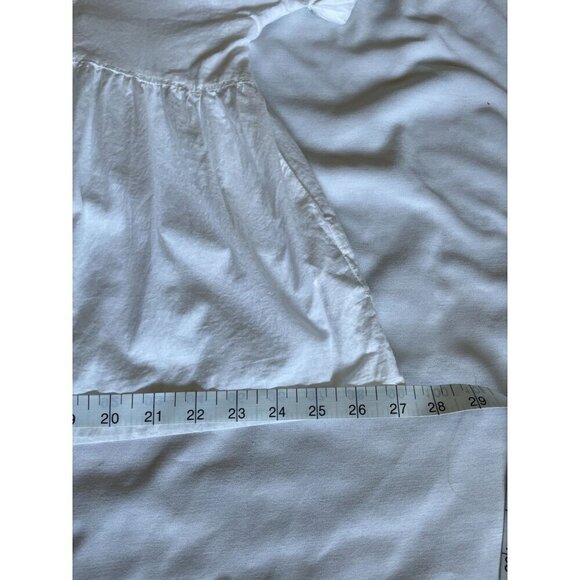 Calvin Klein Jeans White Embroidered Blouse Top Sz XL Sparkly Trim Cotton - Picture 11 of 11